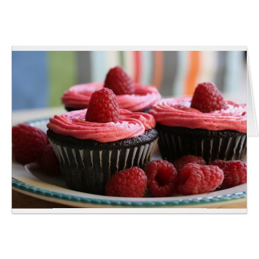 Raspberry Cupcakes Cards (Front Horizontal)