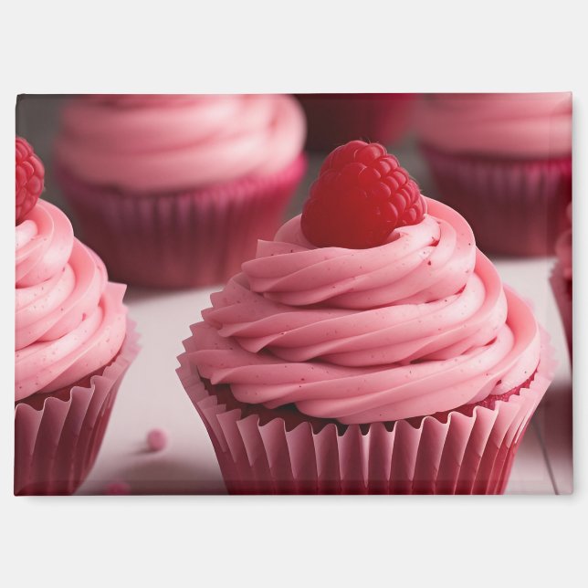 Raspberry Cupcakes Magnet (Front)