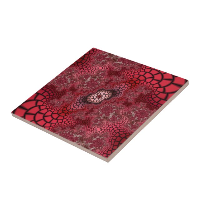 raspberry dreams  ceramic tile (Side)