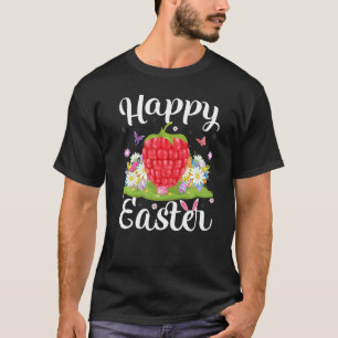 Raspberry Easter Egg Hunting Floral Raspberry East T-Shirt
