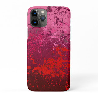 Raspberry Flurry: Abstract spatter art iPhone 11 Pro Case