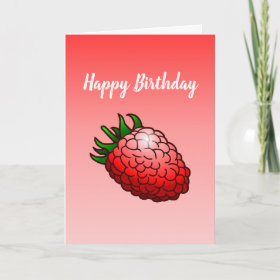 Raspberry Birthday Card