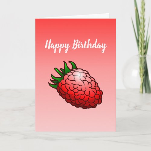 Raspberry Folded Greeting Birthday Card