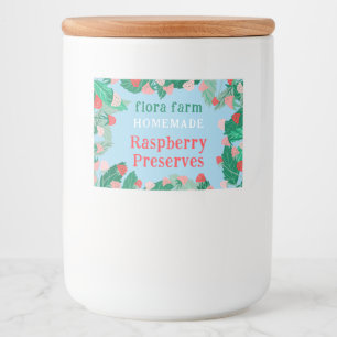Raspberry Frame Custom Homemade Jam Food Label