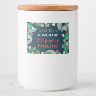 Raspberry Frame Custom Homemade Jam Food Label