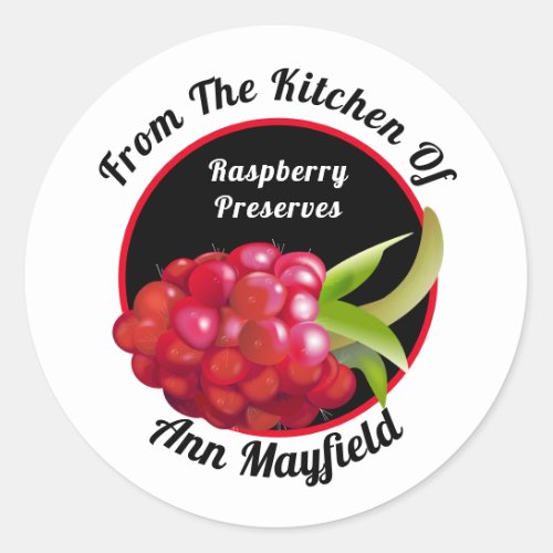 Raspberry Fruit Canning  Kitchen Jar Label