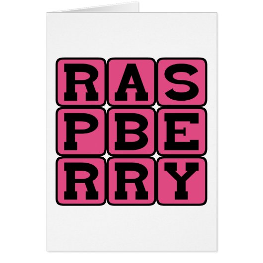 Raspberry, Fruit Cards (Front)