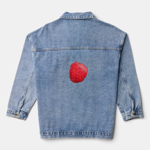 Raspberry Fruit  Denim Jacket