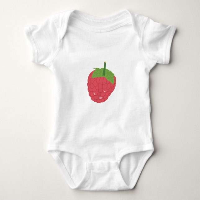 Raspberry Fruit Design Baby Bodysuit (Front)