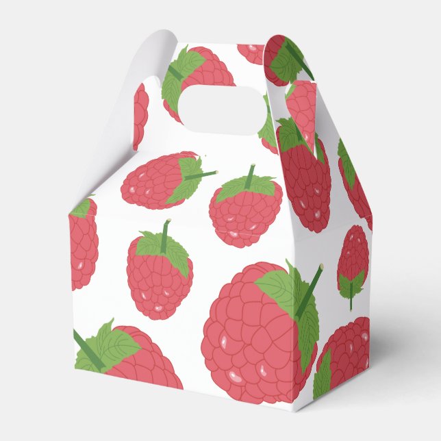 Raspberry Fruit Design Favor Boxes (Front Side)