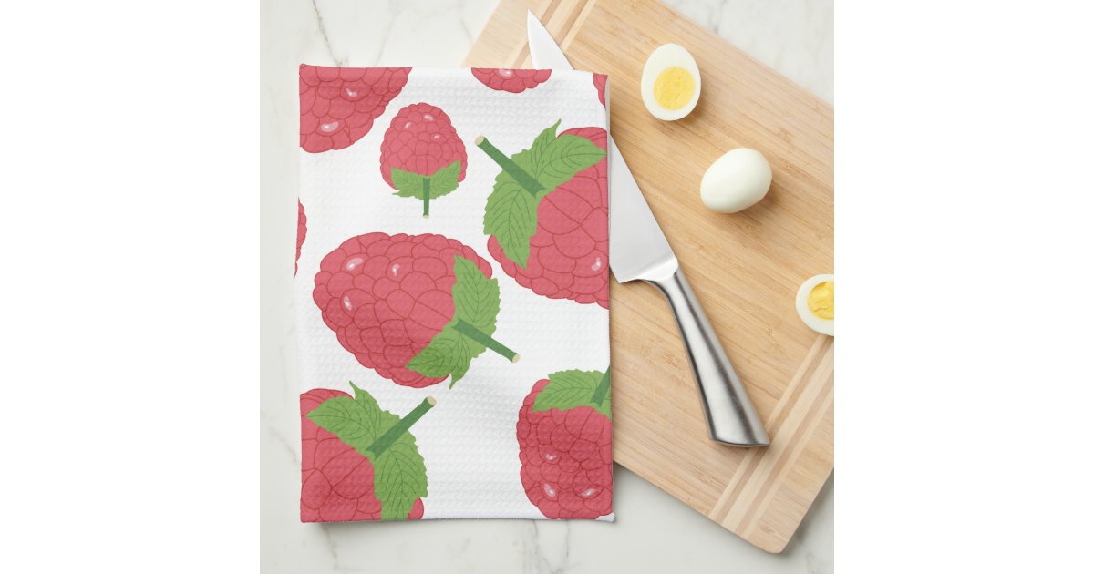 Tea Towel Raspberry Raspberry Fruit Design Kitchen Towel | Zazzle
