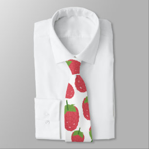 Raspberry Fruit Design Neck Tie