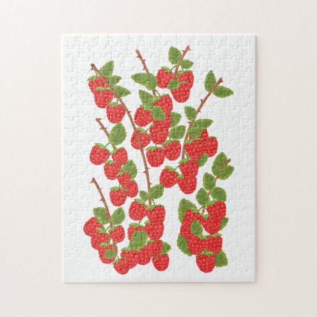 Raspberry fruit jigsaw puzzle (Vertical)