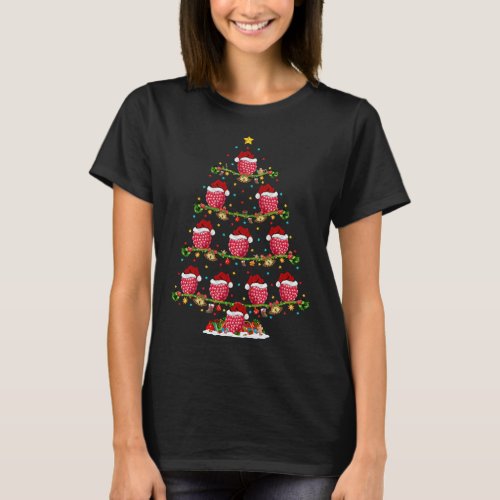 Raspberry Fruit Lover Xmas Santa Raspberry Christm T_Shirt