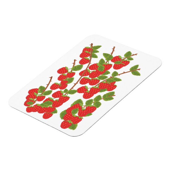 Raspberry fruit magnet (Left Side)