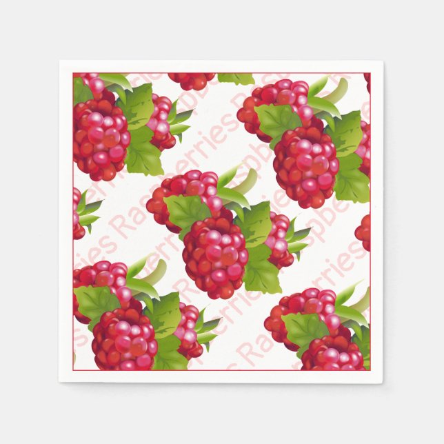 Raspberry Fruit Napkins (Front)