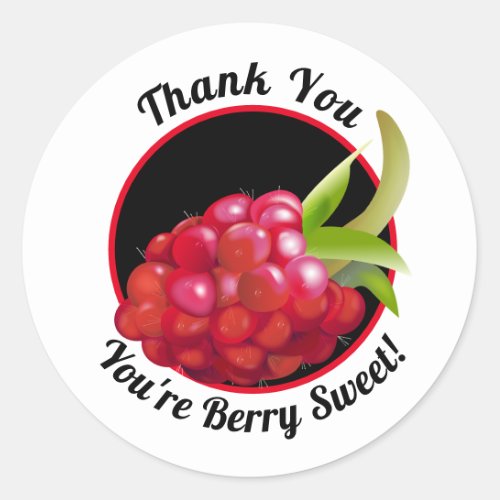 Raspberry Fruit   Thank You Envelope Seal