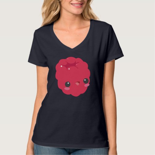 Raspberry Fruit Vegetables Vegan Healthy Foodies P T_Shirt