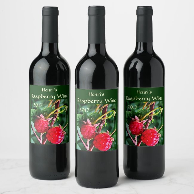 Raspberry Fruit Wine Label