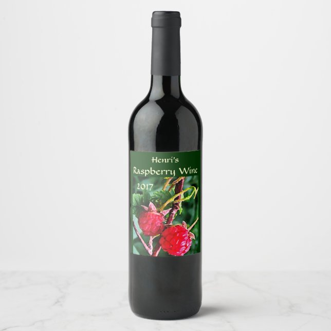 Raspberry Fruit Wine Label (Front)
