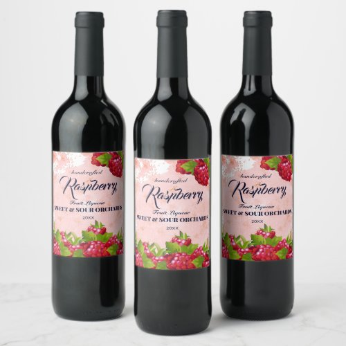Raspberry Fruit Wine Label