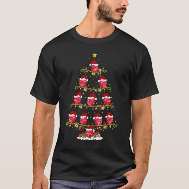 Raspberry Fruit   Xmas Santa Raspberry Christmas T T-Shirt (Front)