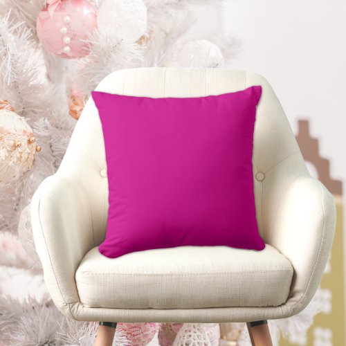 Raspberry Fuchsia Solid Color  Bright Pink pillow