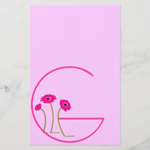 Raspberry Gerber Daisy Stationery