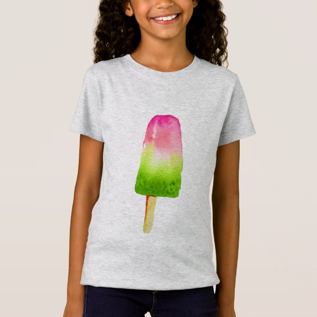 Raspberry ice-block pop art popsicle Summer T-Shirt (Front)