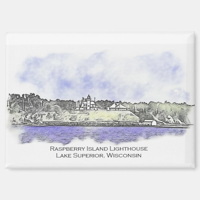 Raspberry Island Lighthouse 2024 Magnet (Front)