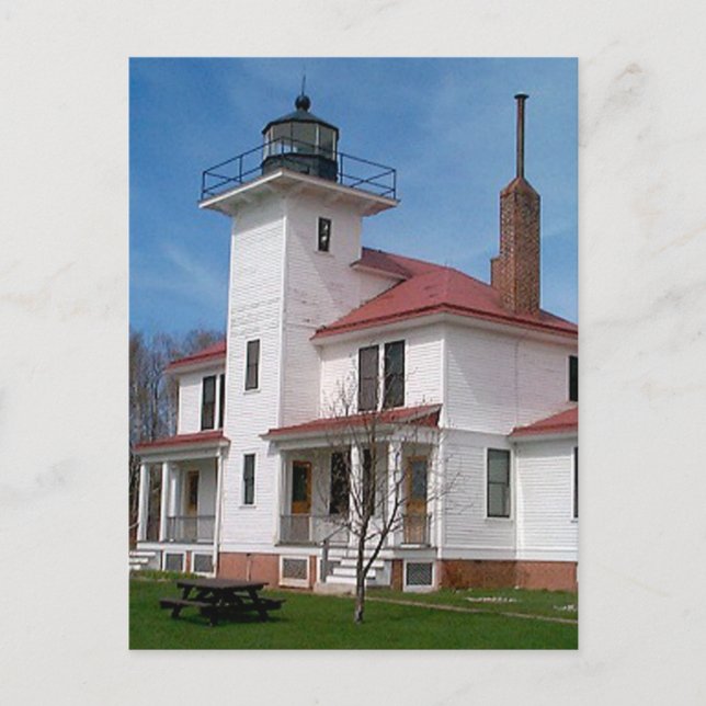 Raspberry Island Lighthouse (in Color) Postcard (Front)
