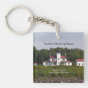 Raspberry Island Lighthouse key chain