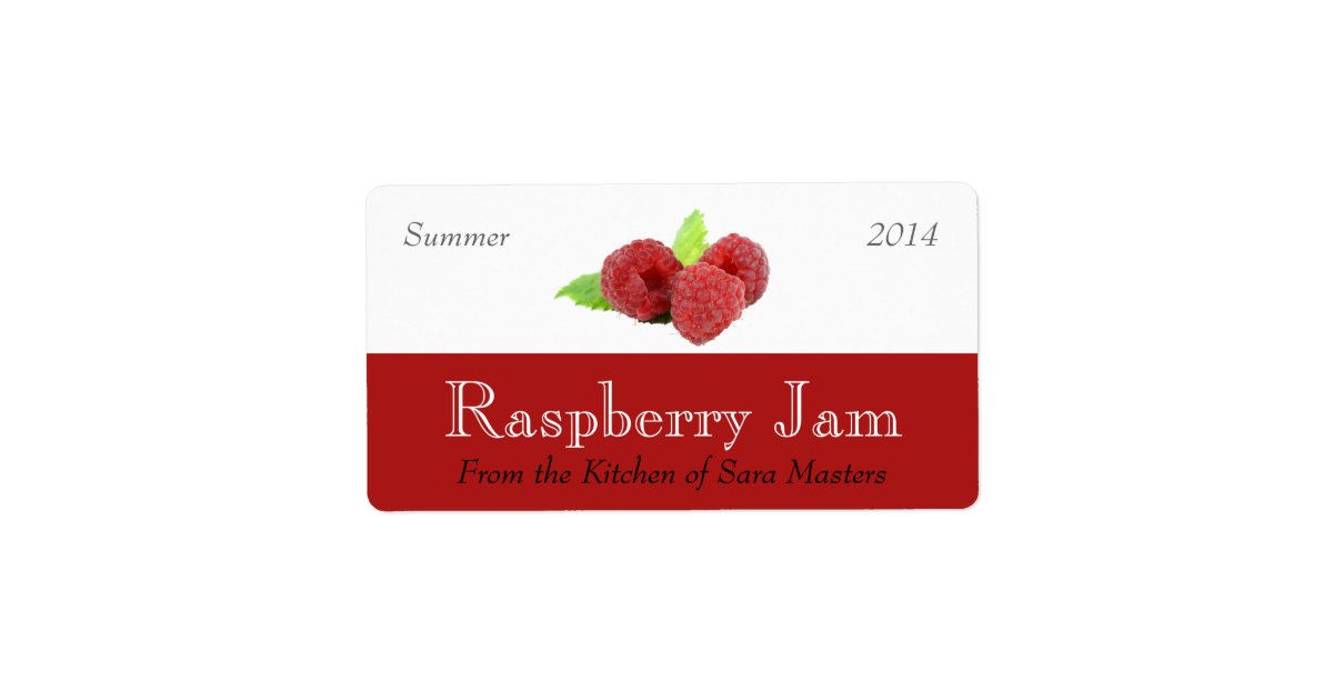 Raspberry Jam Canning Labels Zazzle