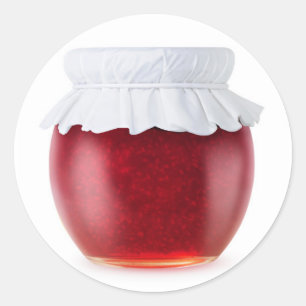Raspberry jam classic round sticker