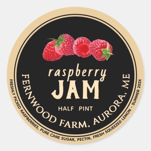 Raspberry Jam Classic Round Sticker