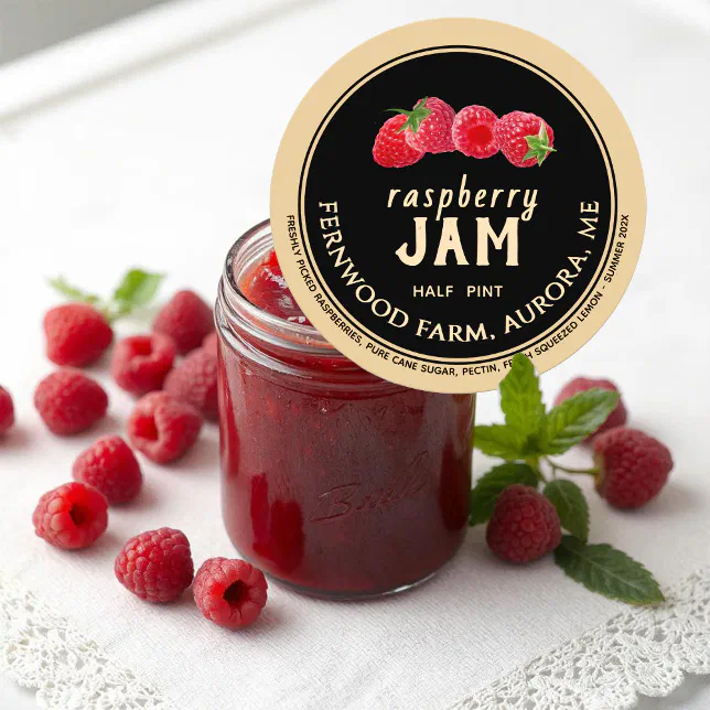Raspberry Jam Classic Round Sticker | Zazzle