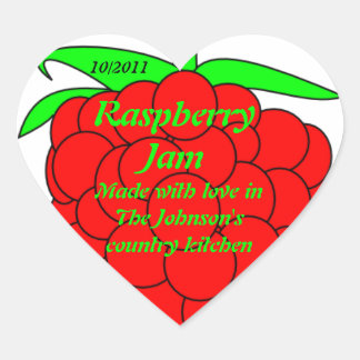 Raspberry Jam Jar Label (Customize)