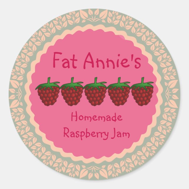 Raspberry Jam Label (Front)