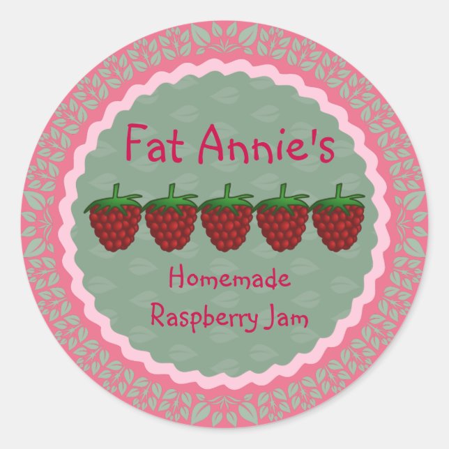 Raspberry Jam Label (Front)