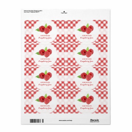 Raspberry Jam Label Zazzle 