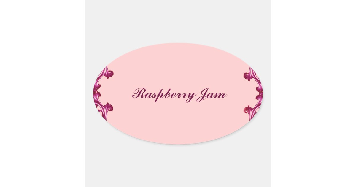 Raspberry jam preserves label and sticker | Zazzle