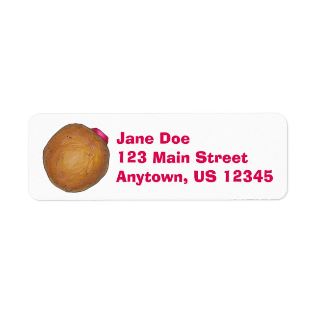 Raspberry Jelly Filled Donut Donuts Labels (Front)