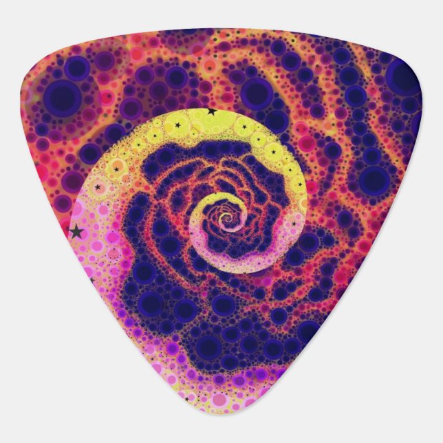 Raspberry Lemonade Swirl Guitar Picks (Front)
