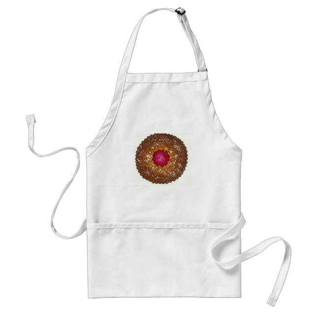 Raspberry Linzer Torte German Christmas Cookie Adult Apron (Front)