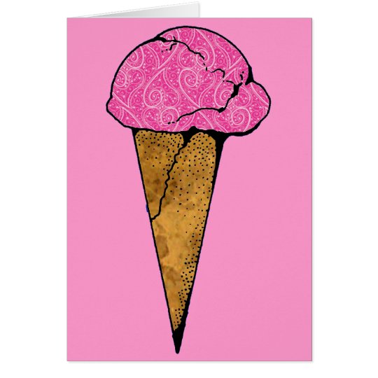 Raspberry Love Cone Card