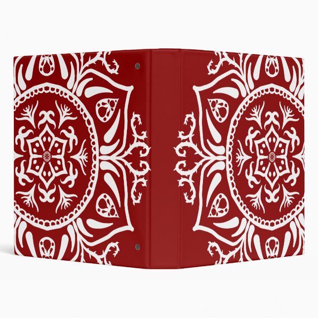 Raspberry Mandala 3 Ring Binder (Background)