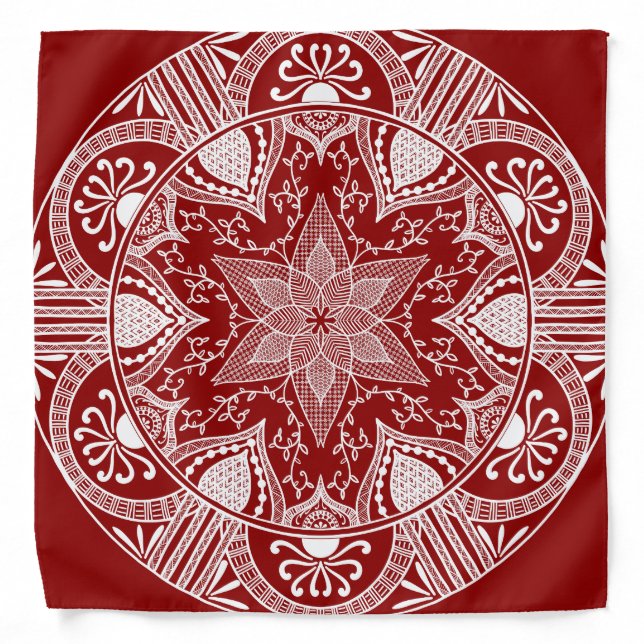 Raspberry Mandala Bandana (Front)