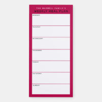Raspberry Minimalist Simple Family Meal Planning