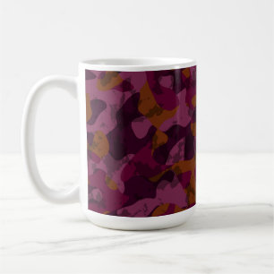 Raspberry, Mulberry, marron and nutmeg camo Coffee Mug