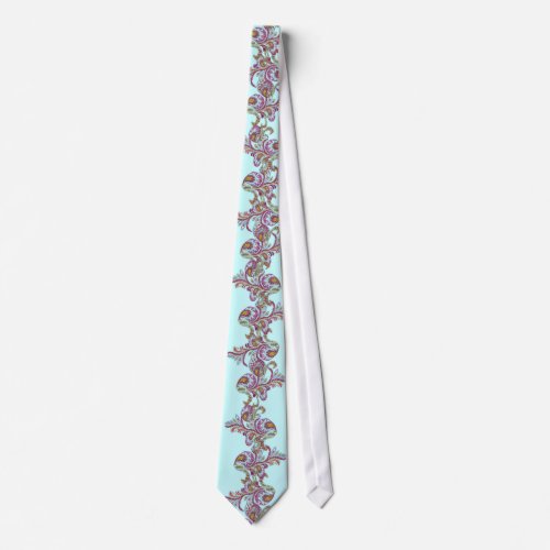 Raspberry Paisley Neck Tie